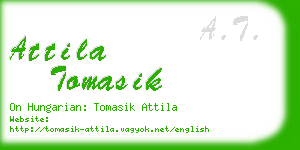 attila tomasik business card